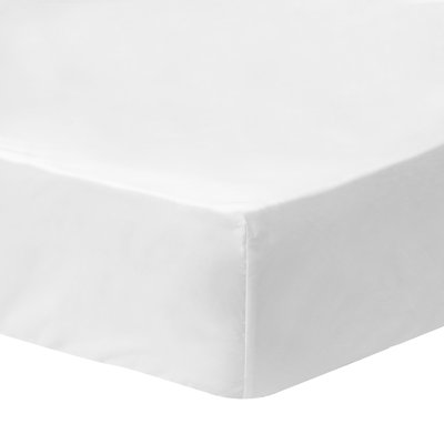 Drap-housse uni 100% coton, DOUCE NUIT MATT ET ROSE