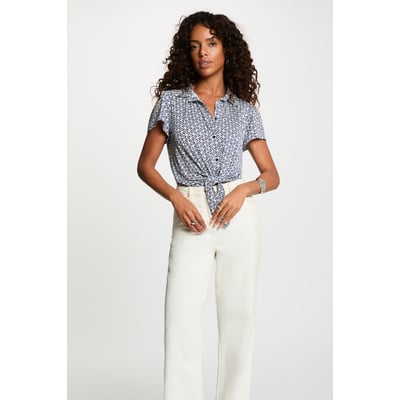 Chemise nouée col à revers MORGAN