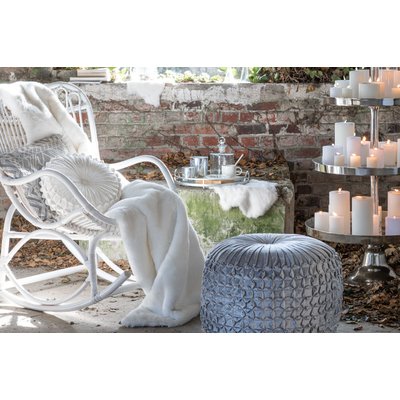 Rocking chair en rotin blanc dossier haut - MIKA HELLIN, DEPUIS 1862