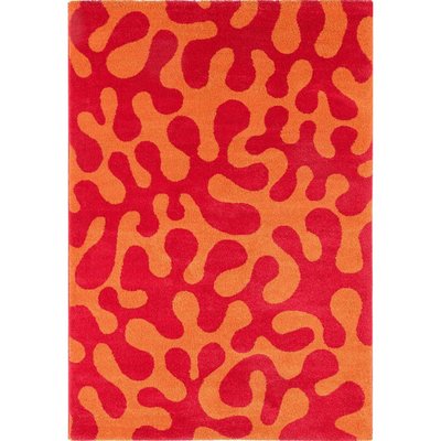 Tapis intérieur à poils longs Swing 384 rouge 80 x 140 cm JARDINDECO