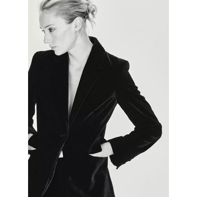 Blazer costume velours MANGO