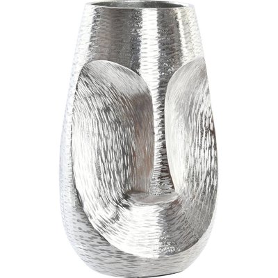 Vase décoratif visage en aluminium argenté style moderne RECOLLECTION