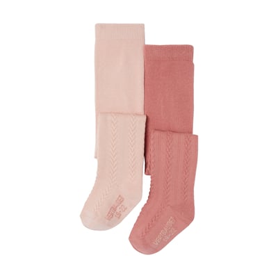 Lot de 2 paires de collants en maille torsadée VERTBAUDET
