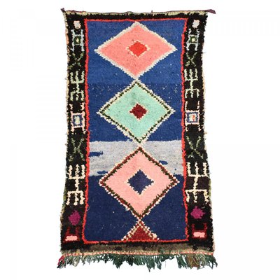 Authentique tapis berbère fait main en tissu recyclé BOUCHAROUETTE 54 UN AMOUR DE TAPIS