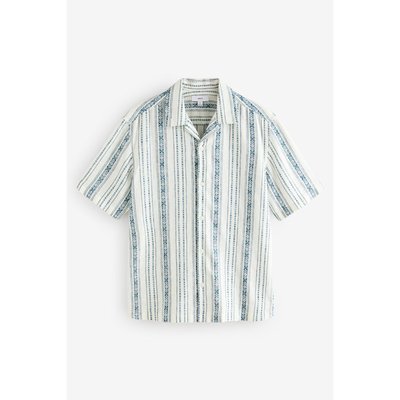 Chemise rayée texturée à manches courtes NEXT