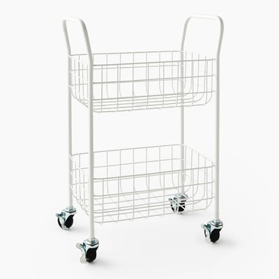Etagère à roulettes, 33,5x20xH52cm, en métal MONOPRIX