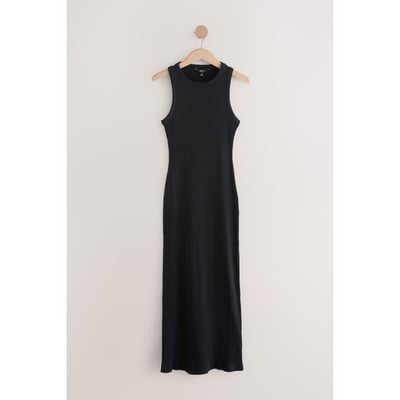 Robe longue sans manches côtelée à dos nageur NEXT