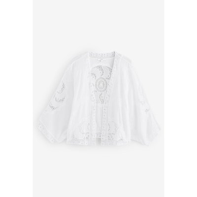 Kimono de plage court en crochet NEXT