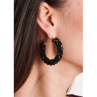 Boucles d'oreilles créoles perles LA FEE MARABOUTEE