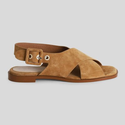 Sandales, croûte de cuir responsable MONOPRIX