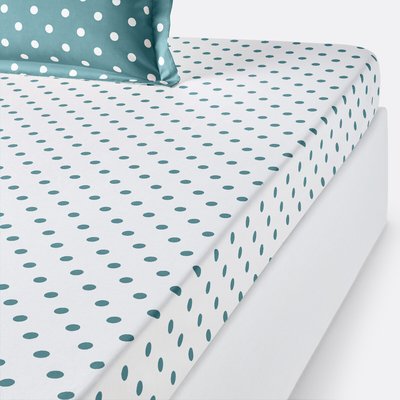 Drap housse pur coton imprimé pois, Clarisse LA REDOUTE INTERIEURS