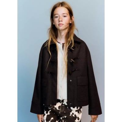 Manteau en drap avec boutons style duffle-coat MANGO KIDS