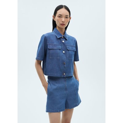 Short coton effet jean MANGO