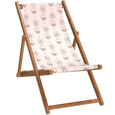 Chilienne hêtre lasuré et toile outdoor, RIVIERA VENT DE BOHÈME