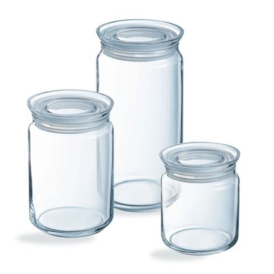 Lot de 3 pots de conservation Pure Jar Glass - 70-100-150cl - Luminarc LUMINARC