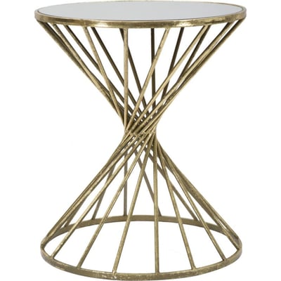 Table d'appoint ronde fer plateau verre GLAM RECOLLECTION