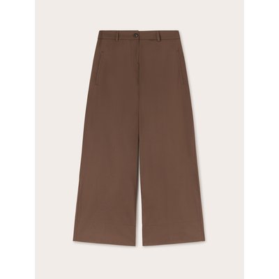 Pantalon large en popeline de coton stretch MOTIVI