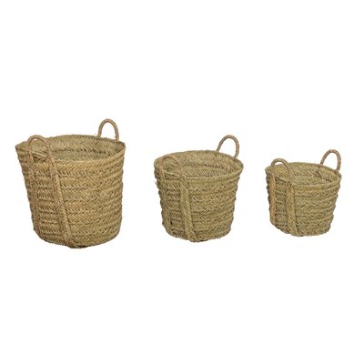 Lot de 3 paniers en jonc AVY HYDILE