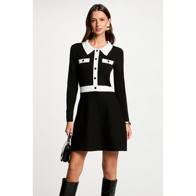 Robe tricot courte trapèze MORGAN