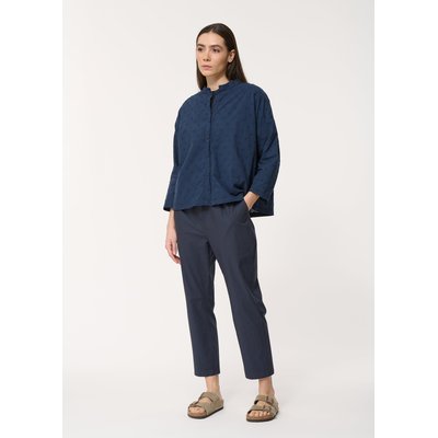 Pantalon carotte bleu marine en coton HUMILITY