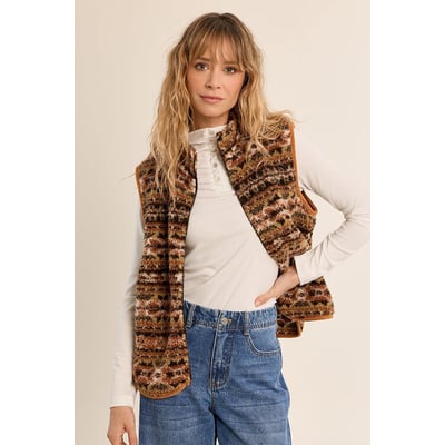 Veste polaire imprimée sans manches MOLLY BRACKEN