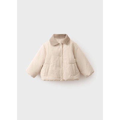 Anorak matelassé col contraste MANGO BABY