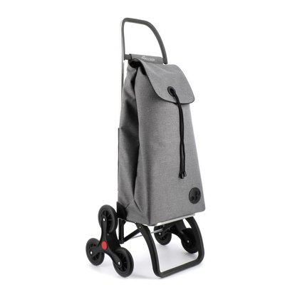 IMAX ZD - Chariot de course Pliable - 6 roues - Gris foncé - Compact et stable, système 6 roues escalier, cadre aluminium robuste, sac imperméable ROLSER
