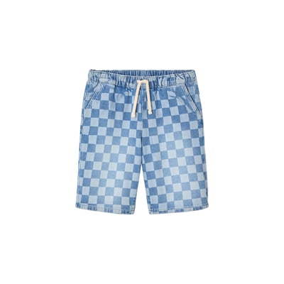 Bermuda motif damier forme loose JONEN