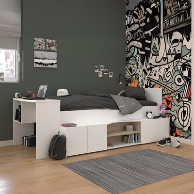Lit enfant adaptable avec bureau et rangements TERRE DE NUIT