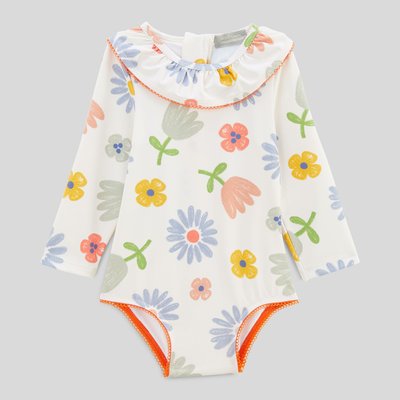Maillot de bain 1 pièce manche longues imprimé BOUT'CHOU