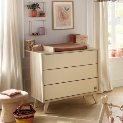 Commode 3 tiroirs sur pieds bois obliques SAUTHON