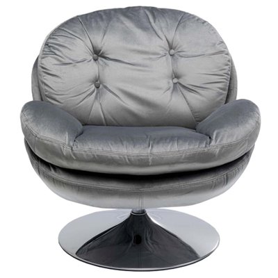 Fauteuil pivotant en velours, COSY KARE DESIGN
