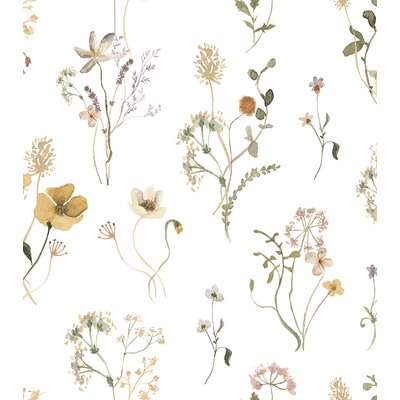 Papier peint enfant motif fleurs de mai MADEMOISELLE LILIPINSO