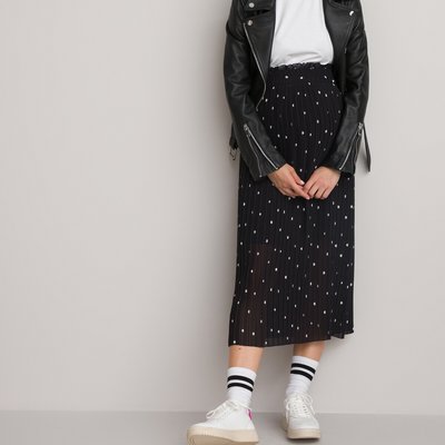 Юбка для периода беременности с плиссировкой и принтом в горошек LA REDOUTE COLLECTIONS