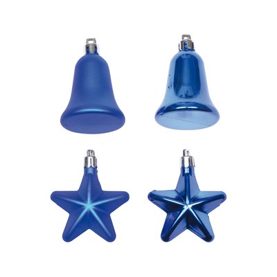 Set de 4 decorations de noel cloches et etoiles DOUCEUR D'INTÉRIEUR