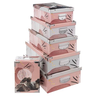 6 boîtes de rangement BOX' 5FIVE SIMPLY SMART