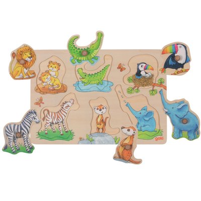 Puzzle à encastrements maman et son petit GOKI