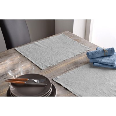 Lot de serviettes de table coton et lin uni BATON ROUGE