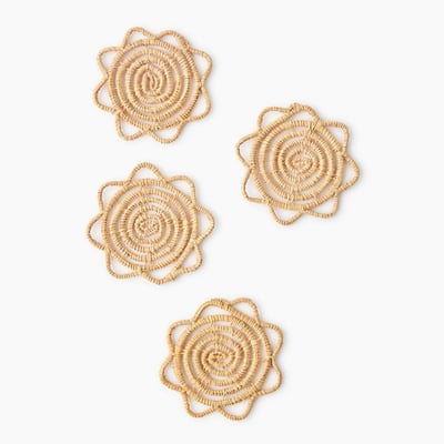 Lot de 4 dessous de verre, 10cm MONOPRIX