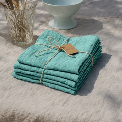 Lot de serviettes de table coton et lin uni, Héritage BATON ROUGE