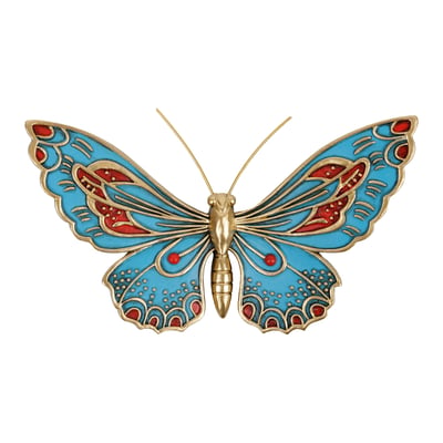 Déco murale papillon coloré 16.7x9.5cm EMDE