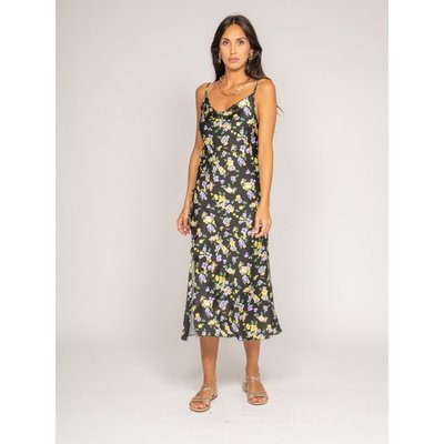 Robe Midi Motifs Satin Inzou DONA LISA