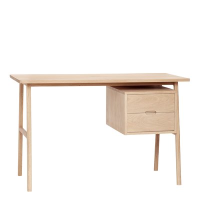 Bureau en placage de chêne et bois de chêne ARCHITECT. HUBSCH