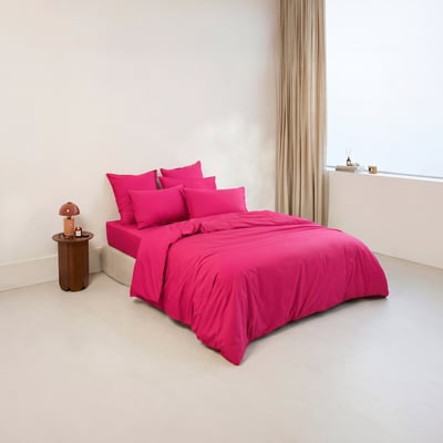 Housse de couette percale de coton NÉO CARRE BLANC