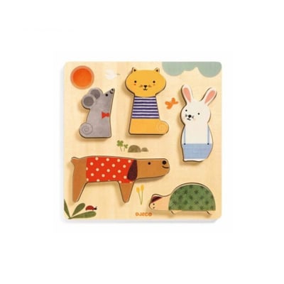 Puzzle relief Woodypets DJECO
