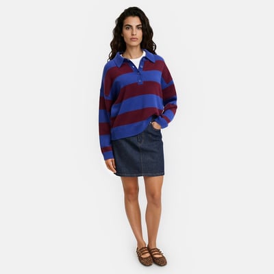 Jersey de rayas con cuello de polo LA REDOUTE COLLECTIONS