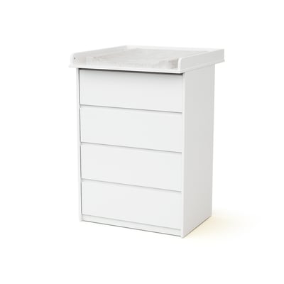 Commode bébé 4 tiroirs en bois avec plan à langer en bois 70 cm UNO WEBABY