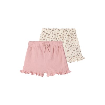 Lot de 2 shorts naissance 1 uni + 1 imprimé VERTBAUDET
