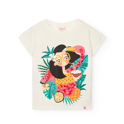 T-shirt en coton avec dessin frontal BOBOLI