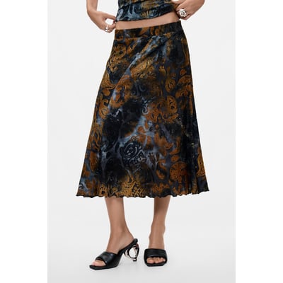 Jupe droite floquée DESIGUAL